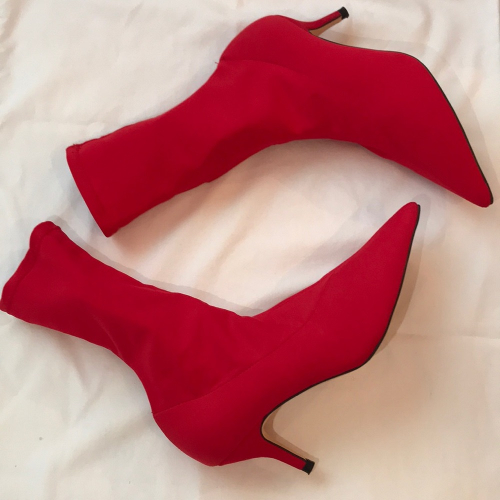 Zara Kitten Heel Stretch Ankle Boots